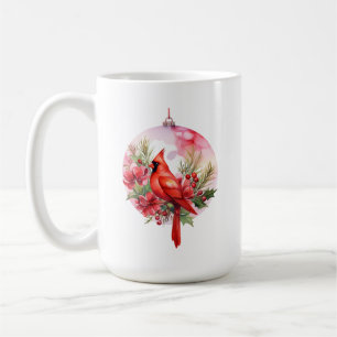 Christmas Sweatshirt For Women Floral Cardinal Coffee Mug