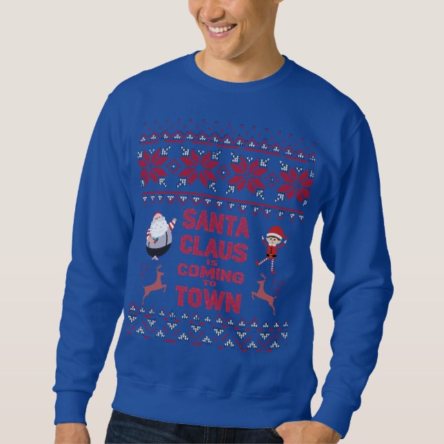 Christmas Sweatshirt - Santa Claus Design (Front)