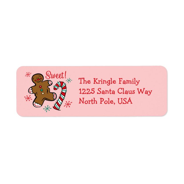 Christmas Sweet Address Label Return Address Label (Front)