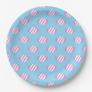 Christmas Sweets Blue Paper Plate