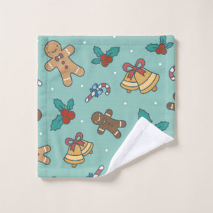 Christmas sweets seamless pattern wash cloth