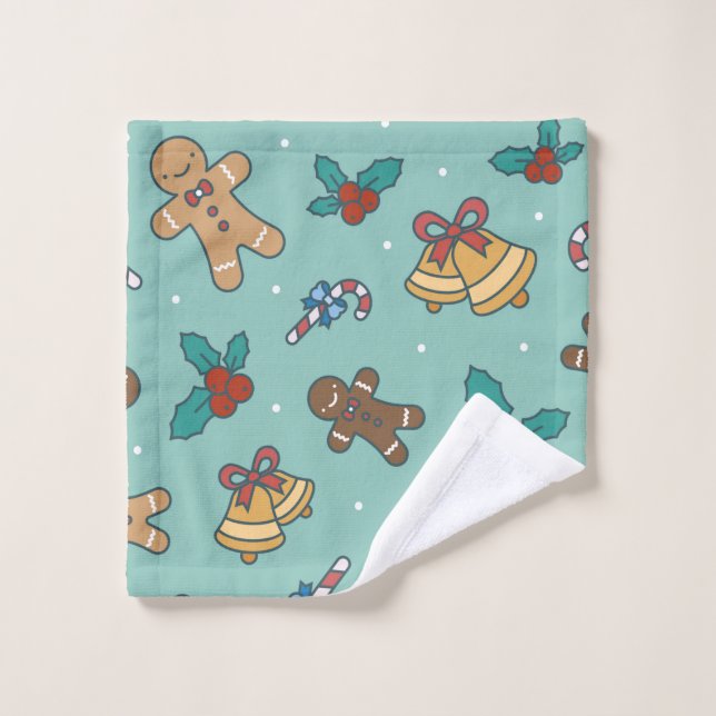 Christmas sweets seamless pattern wash cloth (Wash Cloth)