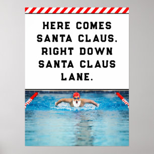 Christmas Swimming Poster