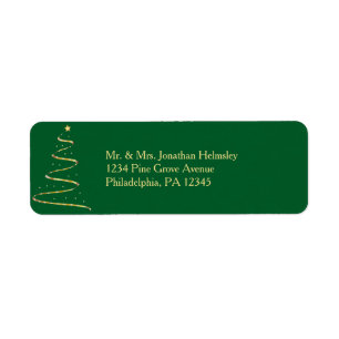 Christmas Swirl Return Address Label