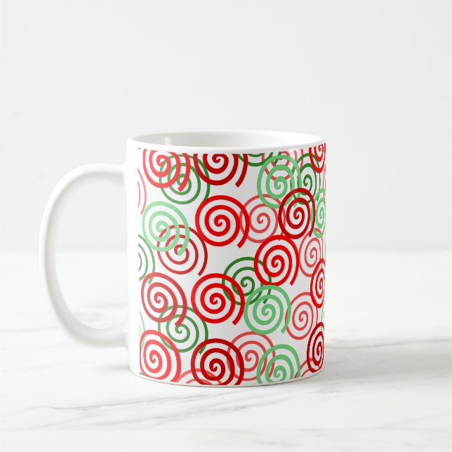 Christmas Swirls  Coffee Mug (Left)