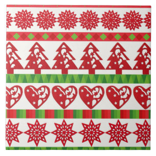 Christmas symbols ceramic tile