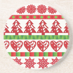 Christmas symbols coaster