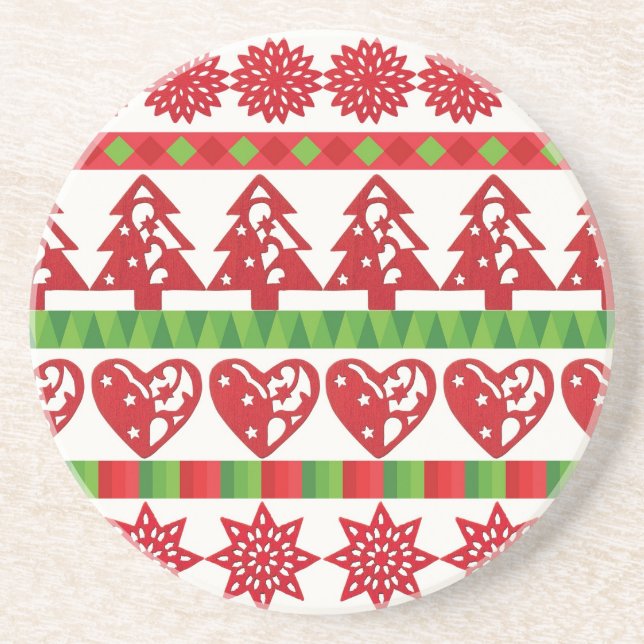 Christmas symbols coaster (Front)