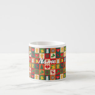 Christmas Symbols Medley Art Thunder_Cove Espresso Cup