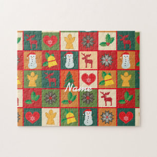 Christmas Symbols Medley Art Thunder_Cove  Jigsaw Puzzle