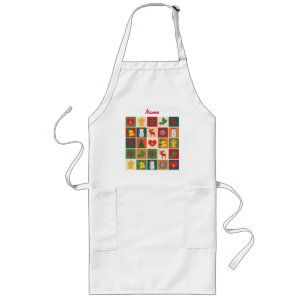 Christmas Symbols Medley Art Thunder_Cove Long Apron