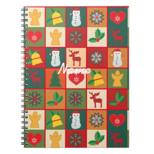 Christmas Symbols Medley Art Thunder_Cove Notebook