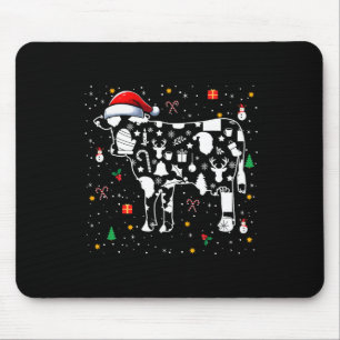 Christmas Symbols Santa Cow Cute Shape Matching Ki Mouse Pad