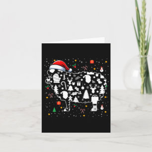 Christmas Symbols Santa Sheep Cute Shape Matching  Card