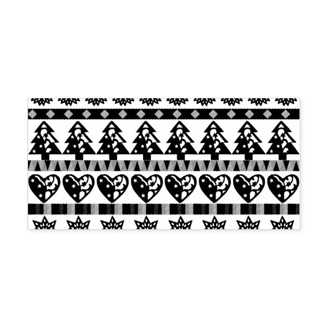 Christmas symbols self-inking stamp (Design)