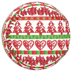 Christmas symbols softball