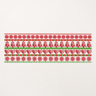 Christmas symbols yoga mat