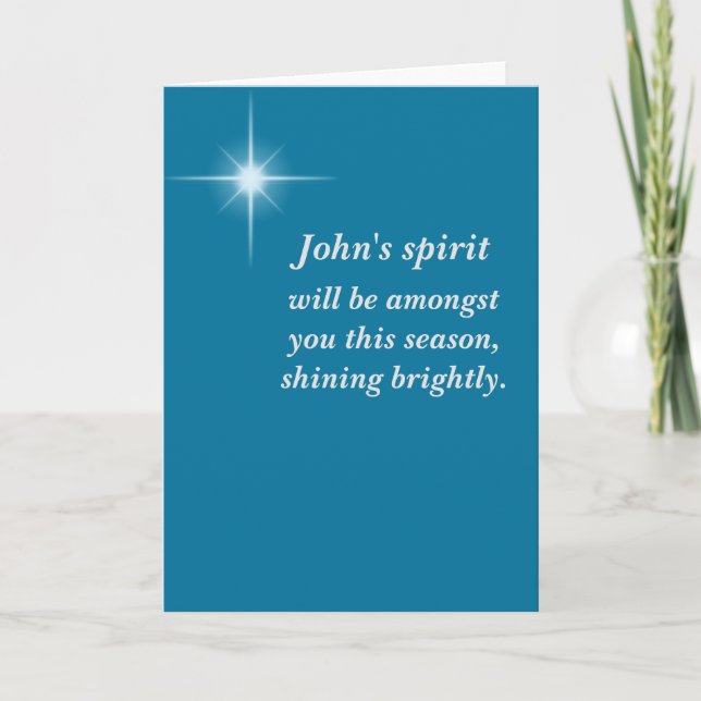 Christmas sympathy card - customisable! (Front)