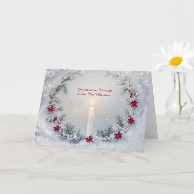 Christmas Sympathy Remembrance 1st Christmas Alone Card (Small Plant)