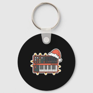 Christmas Synthesizer Festive Holiday Xmas Key Ring