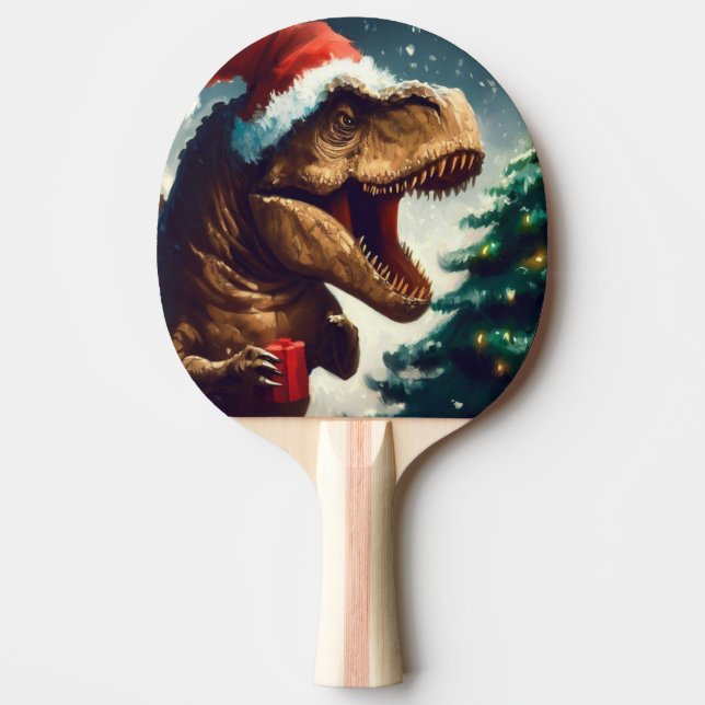 Christmas T-Rex (1) Ping Pong Paddle (Front)