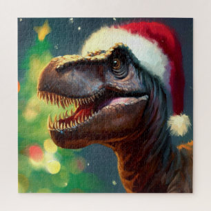 Christmas T-Rex (2) Jigsaw Puzzle