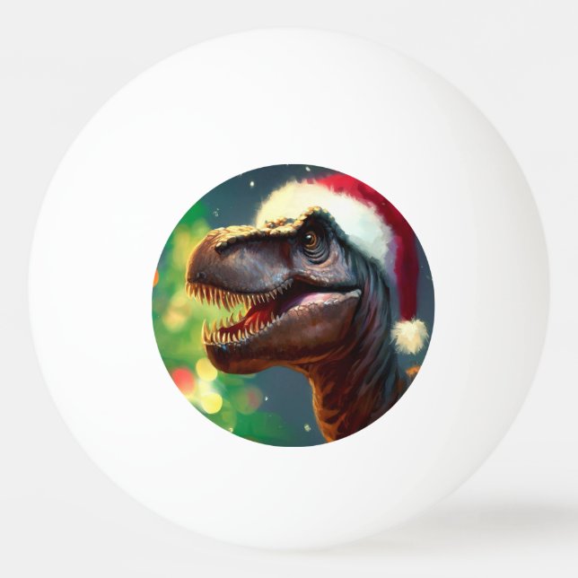 Christmas T-Rex (2) Ping Pong Ball (Front)
