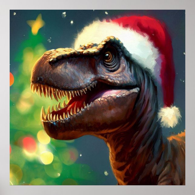 Christmas T-Rex 2 Poster (Front)