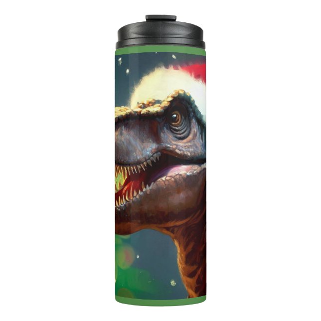 Christmas T-Rex 2 Thermal Tumbler (Front)