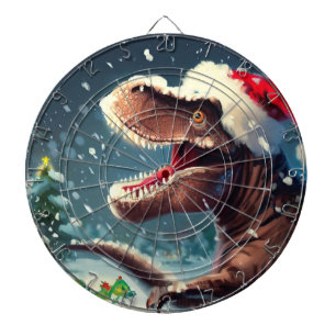 Christmas T-Rex (3) Dartboard