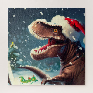 Christmas T-Rex (3) Jigsaw Puzzle