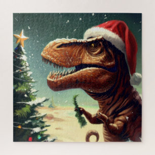 Christmas T-Rex (4) Jigsaw Puzzle