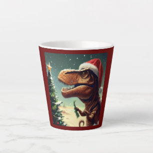 Christmas T-Rex 4 Latte Mug