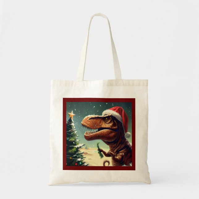 Christmas T-Rex 4 Tote Bag (Front)