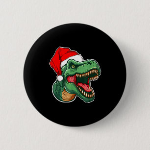 Christmas T-rex  6 Cm Round Badge
