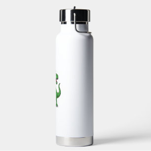 Christmas T-Rex Carrying Christmas Tree Water Bottle
