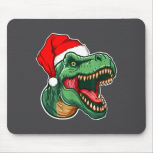 Christmas T-rex Mouse Pad
