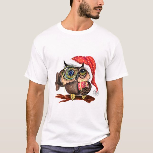 Christmas T-Shirt Baby Owl Gift - Fun (Front)