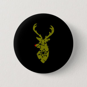Christmas T Shirt, Cool Christmas Deer Shirt 6 Cm Round Badge