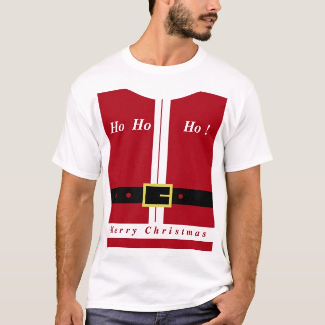 Christmas T-Shirt Funny Santa Claus Design Gift (Front)