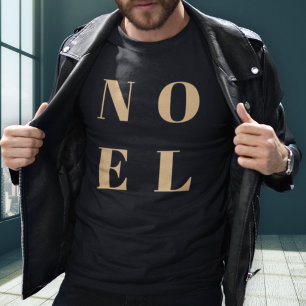 Christmas T-Shirt   Holiday Noel Gold on Black