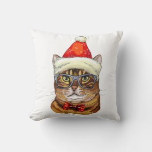 Christmas Tabby Cat  Cushion