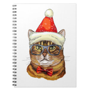 Christmas Tabby Cat Notebook
