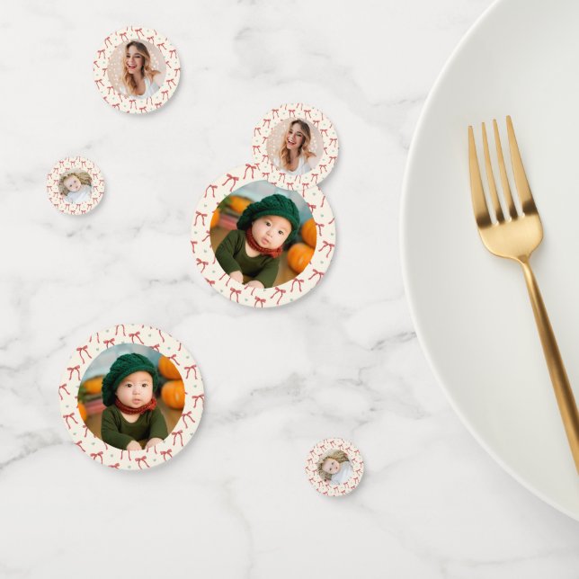 Christmas Table Decor Custom Photo Confetti (Group)