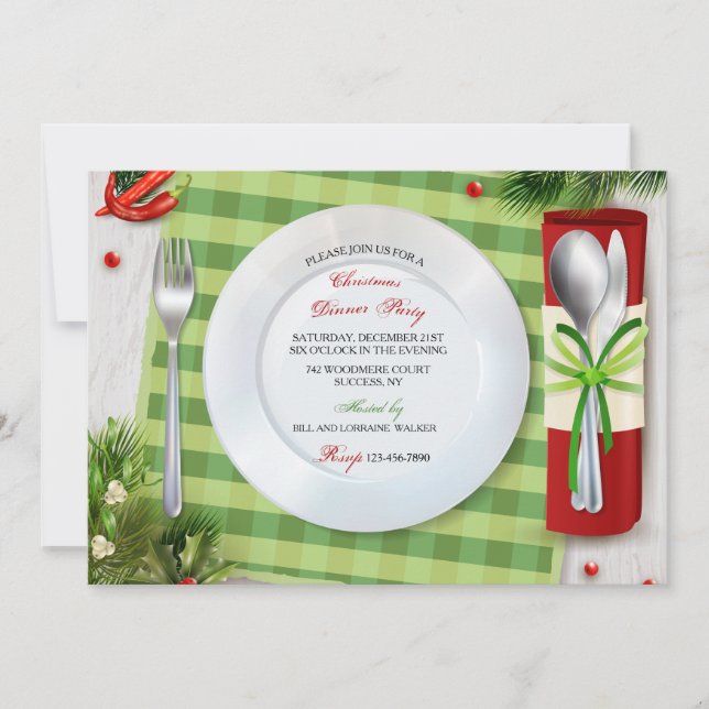 Christmas Table Setting Invitation (Front)