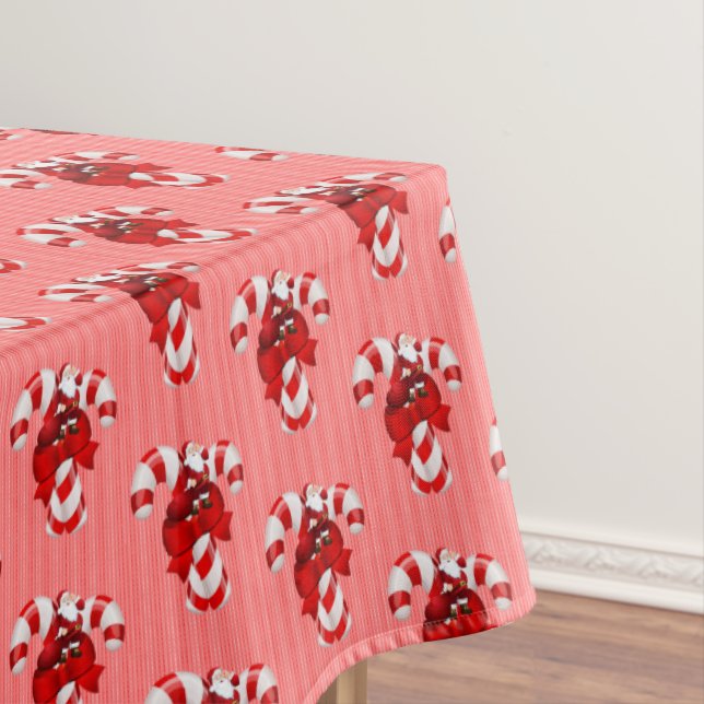 Christmas Tablecloth, Candy Cane Tablecloth (In Situ)