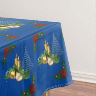 Christmas Tablecloth, Christmas Candle Tablecloth