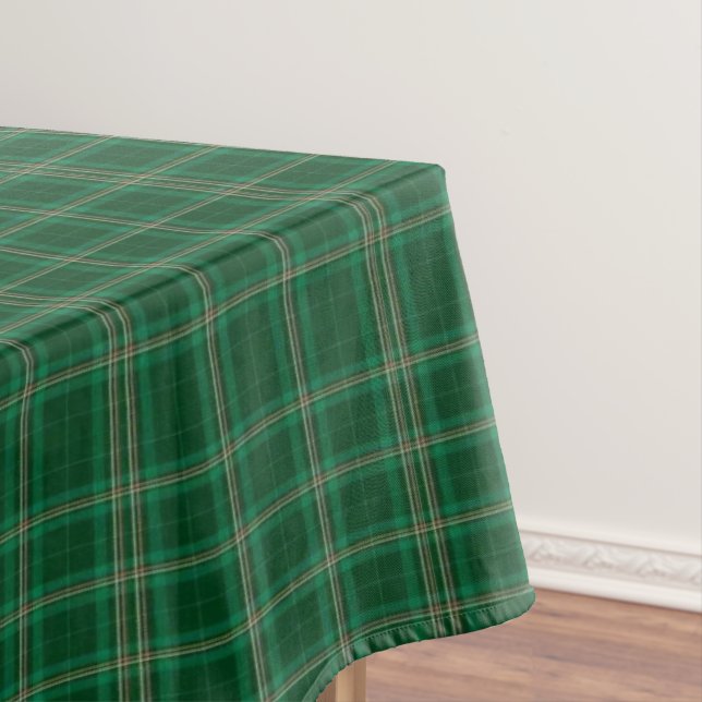 Christmas Tablecloth Classic Green & Red Plaid (In Situ)