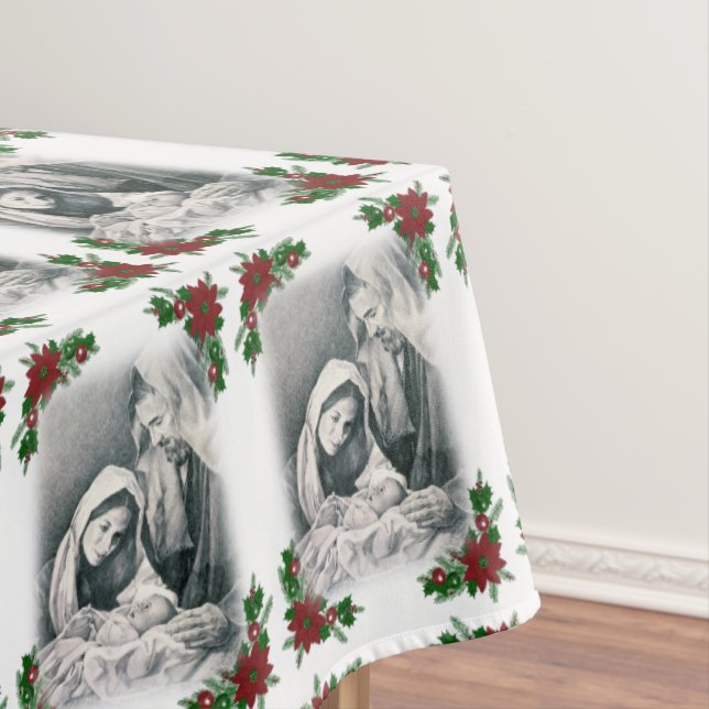 Christmas Tablecloth, Jesus Christ Tablecloth (In Situ)
