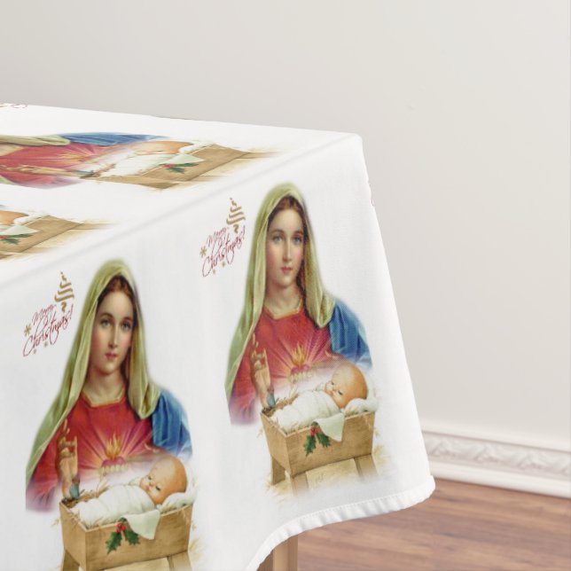 Christmas Tablecloth, Jesus Christ Tablecloth (In Situ)